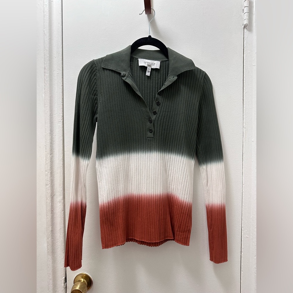 10 Crosby derek lam tricolour  polo shirt size m